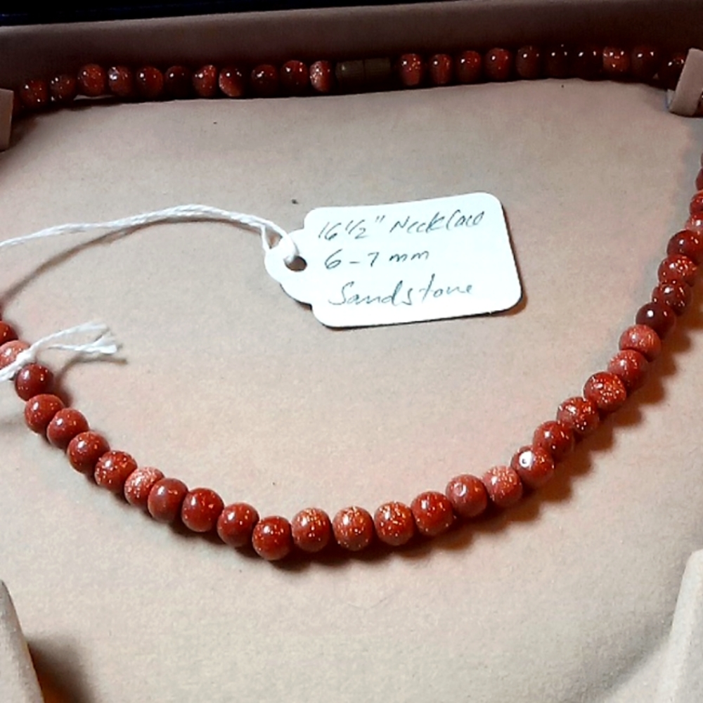 Super Sparkly sandstone necklace